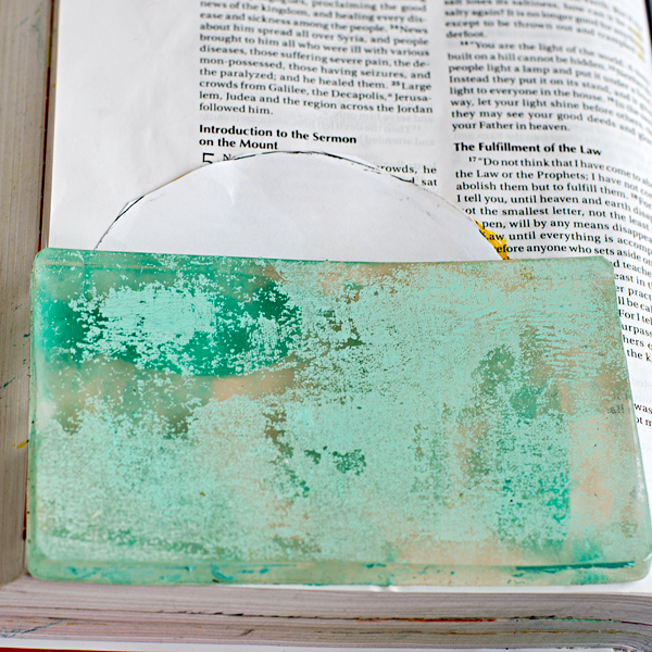 mixed media tutorial using a Gelli® Plate in your Bible