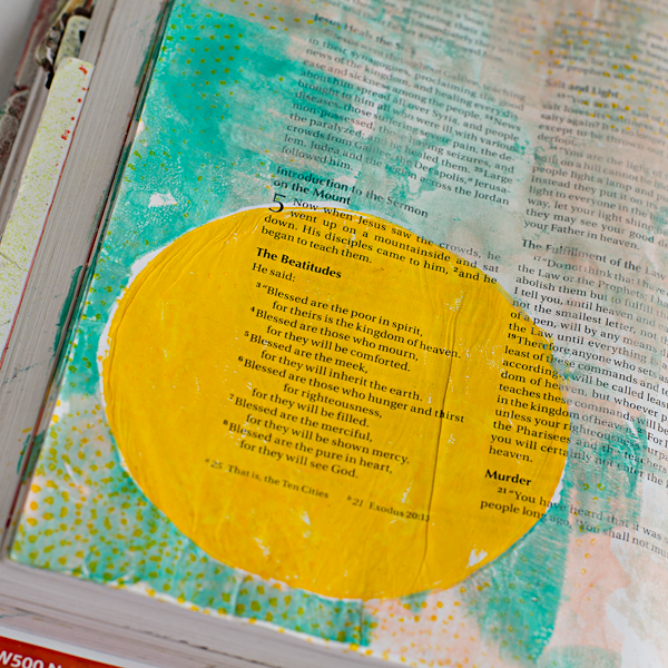 mixed media tutorial using a Gelli® Plate in your Bible