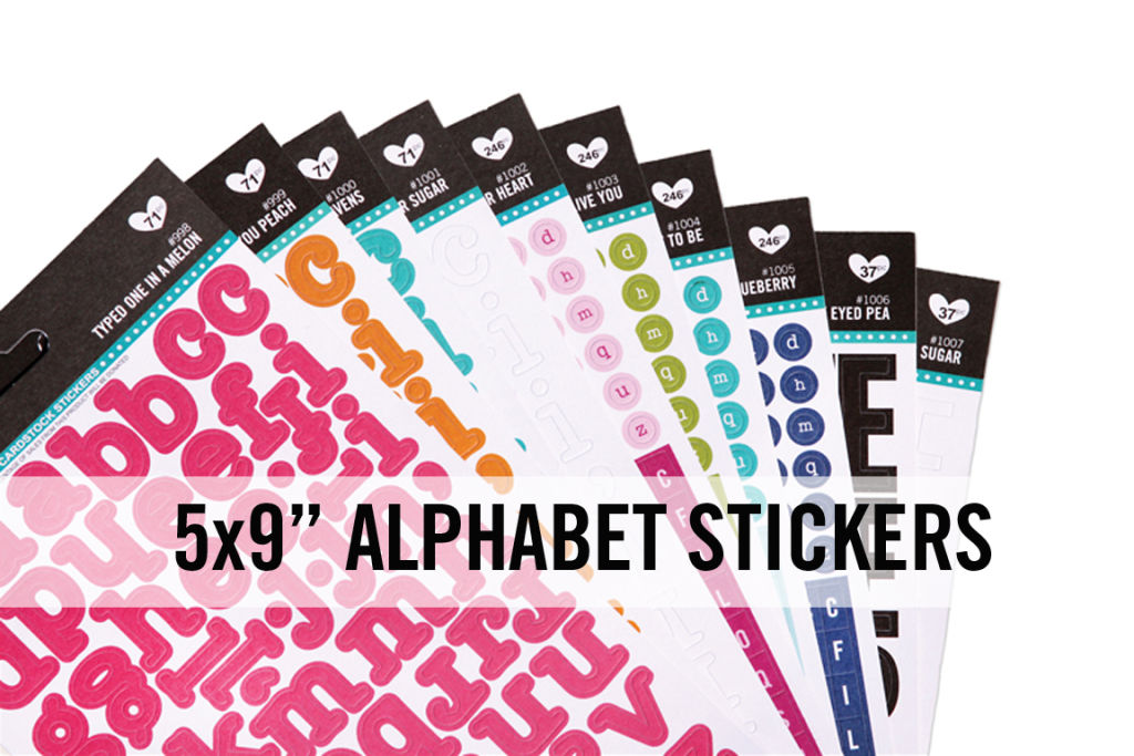 5 STICKERS 5X9 ALPHABETS