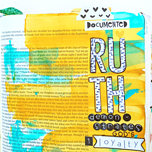 Janel Maclean | I Heart Ruth | Mixed Media Bible Art Journaling