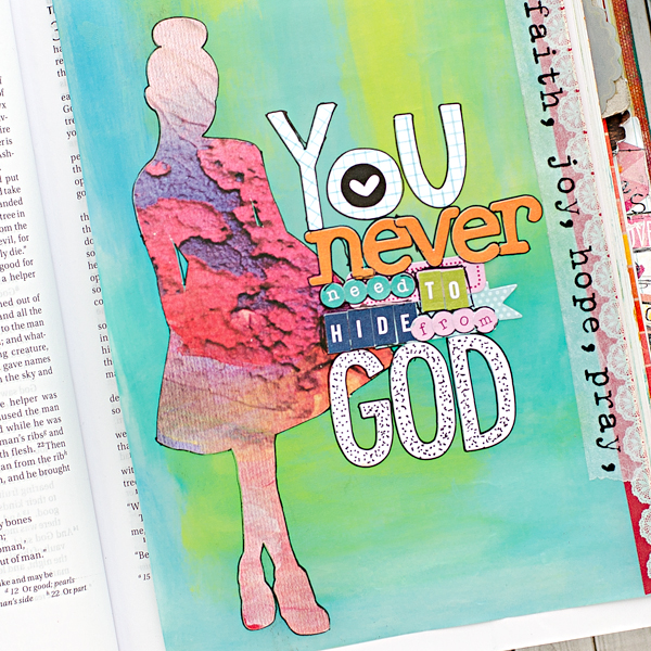 Heather Greenwood | You Never Need To Hide From God | mixed media art journaling bible and tutorial