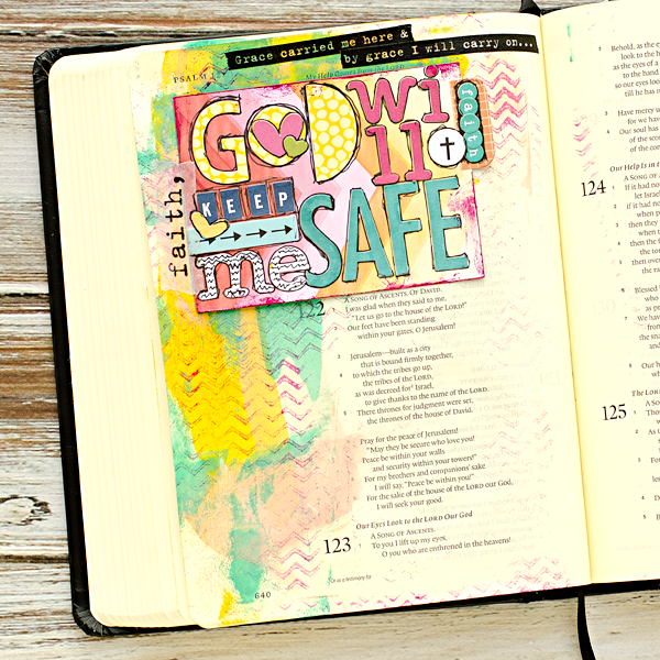 Heather Greenwood | Psalm 121 Mixed Media Art Journaling Bible | Illustrated Faith by Bella Blvd