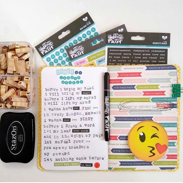 tutorial by Amand Cabrera - creating a praise and prayer journal using Illustrated Faith Whatever Is Lovely and Genesis Collections by Bella Blvd