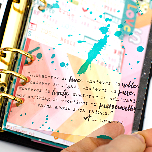 walk through Heather's faith planner, and how she put it together using the Illustrated Faith Whatever Is Lovely and Genesis Collections by Bella Blvd