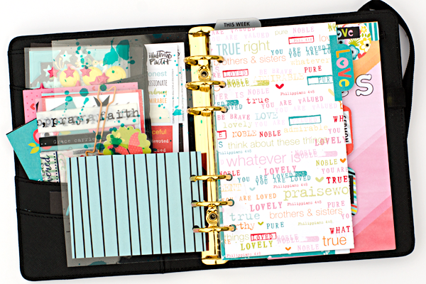 walk through Heather's faith planner, and how she put it together using the Illustrated Faith Whatever Is Lovely and Genesis Collections by Bella Blvd