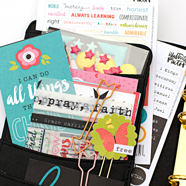 walk through Heather's faith planner, and how she put it together using the Illustrated Faith Whatever Is Lovely and Genesis Collections by Bella Blvd