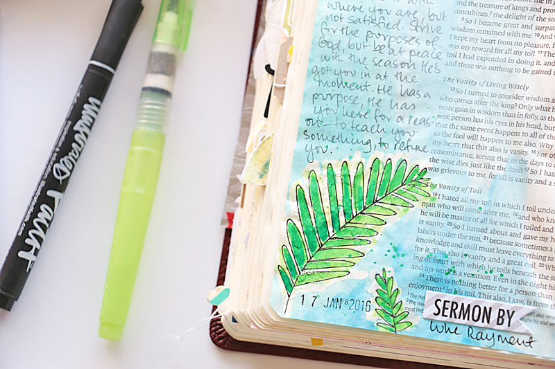 Process video | putting Journaling in your Journaling Bible with Natalie Elphinstone