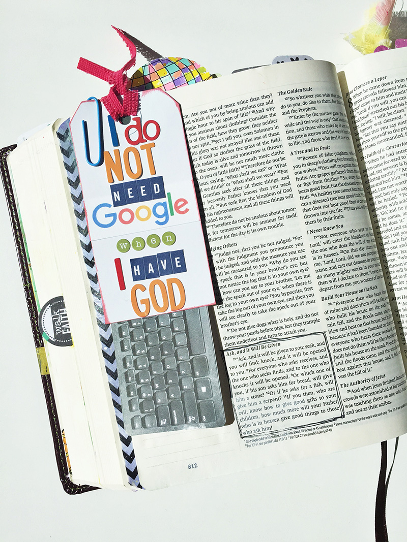 Gina Mazanec is sharing about her revelation to rely on God rather than turning to Google and sharing how she put her revelation into the margins of her Journaling Bible.