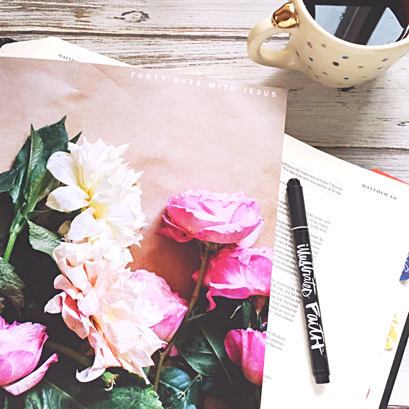 40 Days With Jesus - Heather Greenwood is sharing days 1 & 2 of illustrating her faith in her Journaling Bible