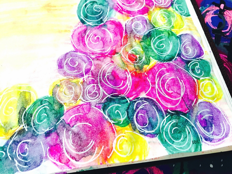 1 Peter 4:10-11 - created for a purpose | Illustrated Faith mixed media art journaling with neocolors II  by Tawni Sattler