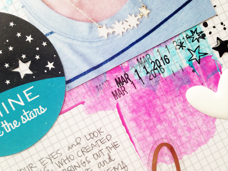 process video for this mixed media art journal page by Andrea based on ISAIAH 40:26 in the Illustrated Faith Praise Book