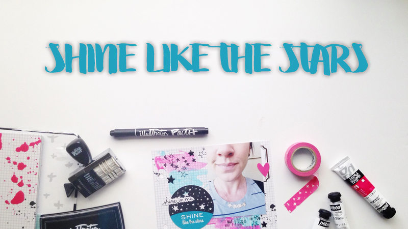 process video for this mixed media art journal page by Andrea based on ISAIAH 40:26 in the Illustrated Faith Praise Book