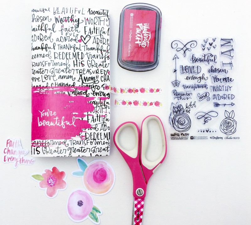 Janel MacLean is sharing with us her mixed media art journaling Bible pages as she's going through the Illustrated Faith Beautiful devotional