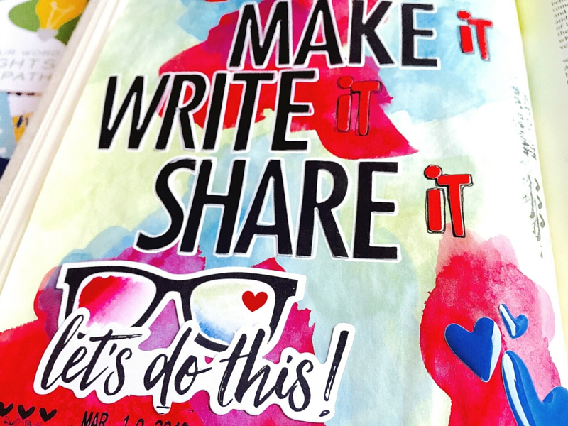 Tawni is walking us through her mixed media watercolor Bible journaling pages as she goes through the Illustrated Faith Created to Create Devotional