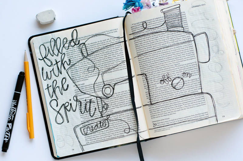 Jess Robyn shares her heart for being gifted to create and then a step by step tutorial for her handwriting and illustrations