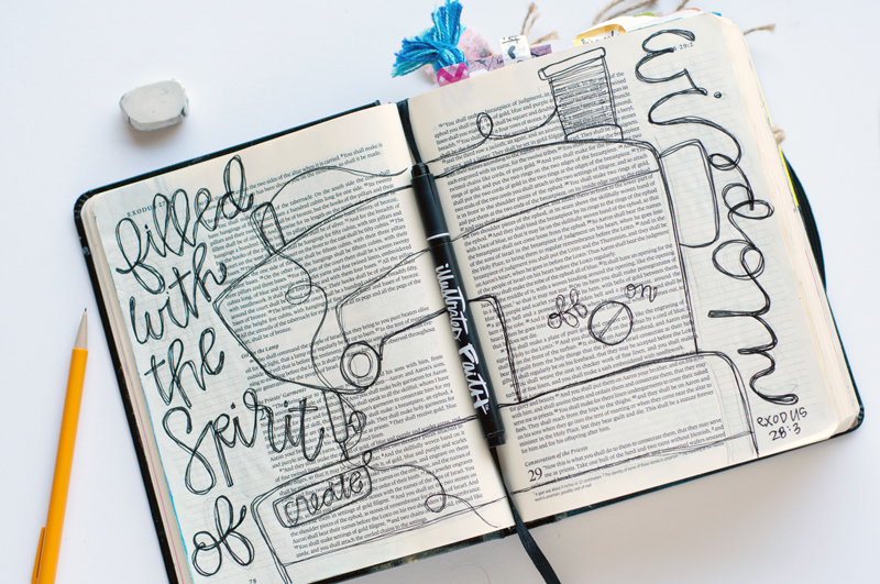 Jess Robyn shares her heart for being gifted to create and then a step by step tutorial for her handwriting and illustrations