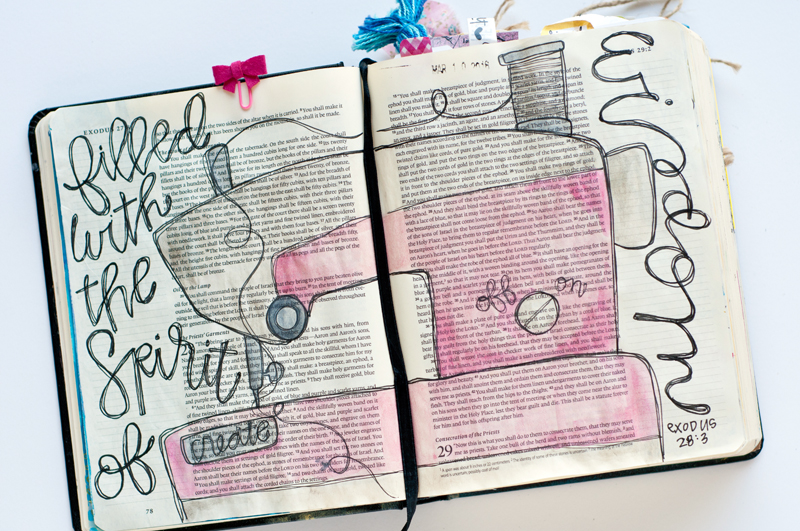Jess Robyn shares her heart for being gifted to create and then a step by step tutorial for her handwriting and illustrations