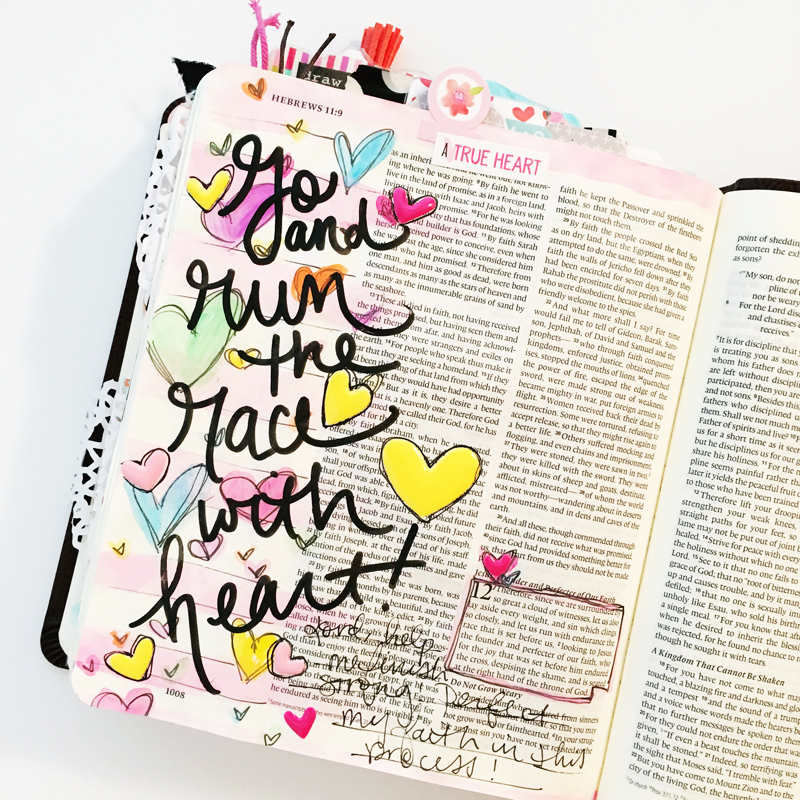 Bailey Jean Robert shares about the importance of finishing her last six weeks o f college strong and not pulling up roots  and documenting it in her Journaling Bible | Hebrews 12:1-2