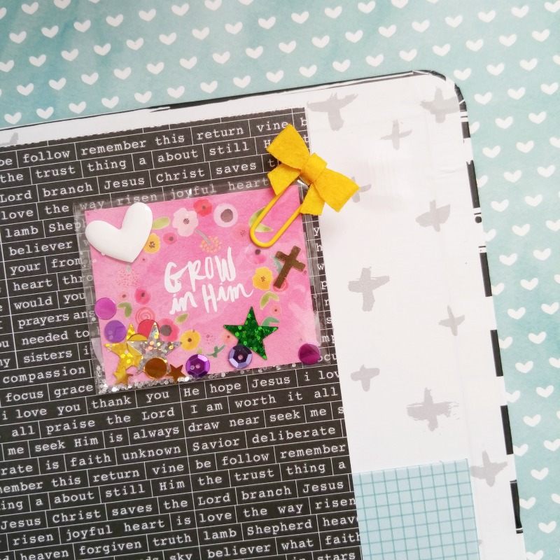 Amanda Cabrera is sharing a tutorial on how to make a shaker card with us for our journaling Bible using the new Illustrated Faith She Blooms collection