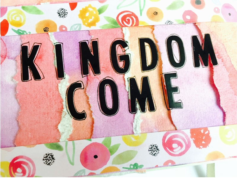 watercolor mixed media art journaling Bible page by Tawni based on James 1 and 2 and the song Follow You by Leeland | ESV Interleaved Journaling Bible