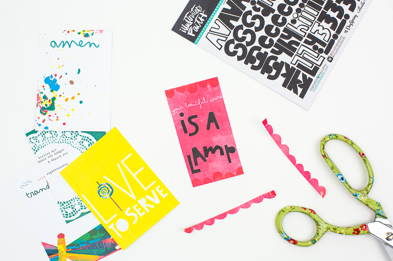 step by step tutorial mixed media journaling Bible page using printables, washi and marker by Amy Bruce