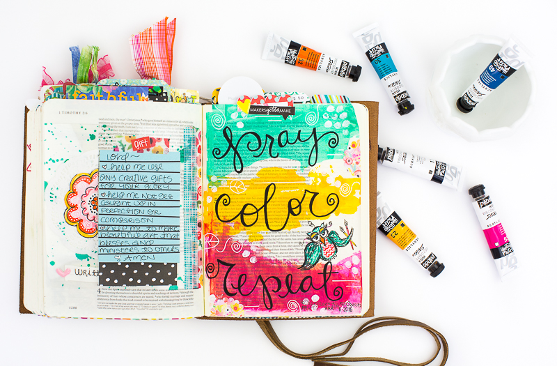 Pray Color Repeat | Amy Bruce is sharing with us what she's learning from the Illustrated Faith Created To Create devotional that we can be creative in so many different ways, not just artistically