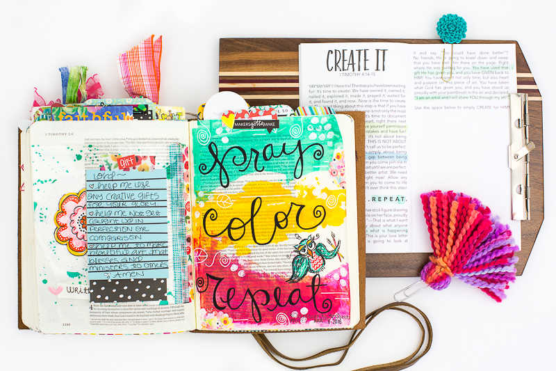 Pray Color Repeat | Amy Bruce is sharing with us what she's learning from the Illustrated Faith Created To Create devotional that we can be creative in so many different ways, not just artistically