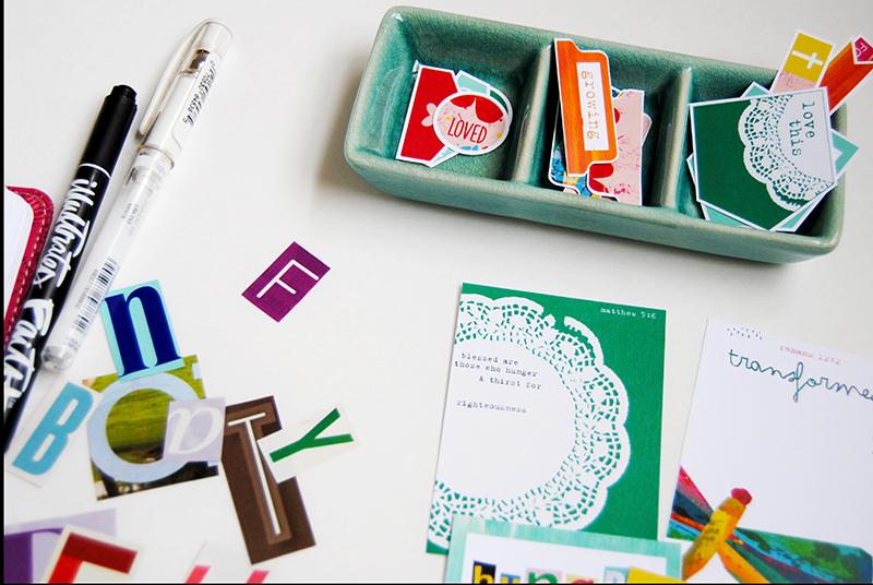 Elaine is inspired by the Illustrated Faith Print & Pray "Hungry" printables and taking a bite out of the Word | hybrid Bible journaling