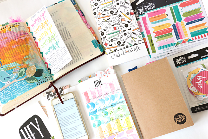 process video with 8 Bible Journaling kick starters and prompts to get you started when you're stumped for what to do