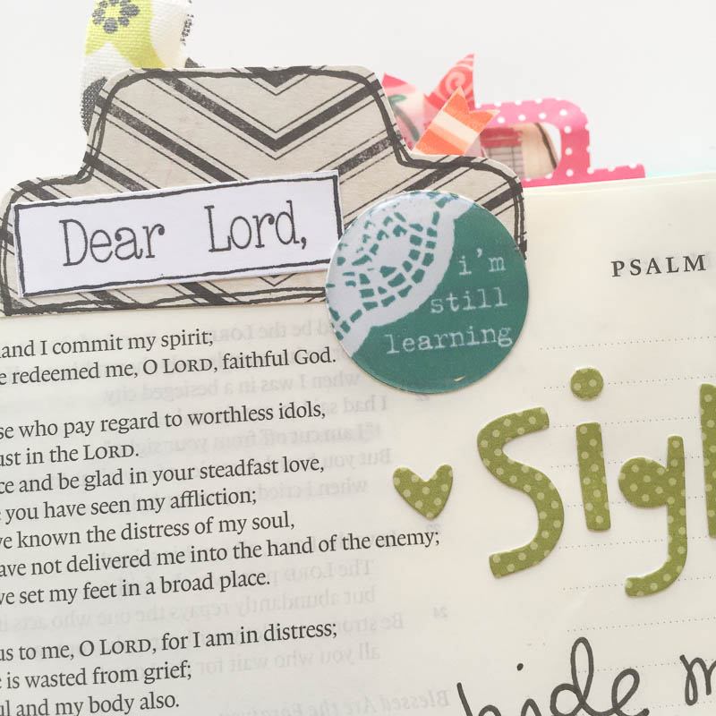 mixed media art journaling Bible by Bekah Blankenship | Psalm 31