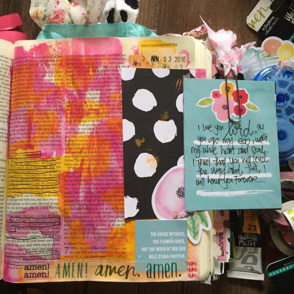 process video showing a few fun things you can do and add to your Journaling Bible by Florence Antonette