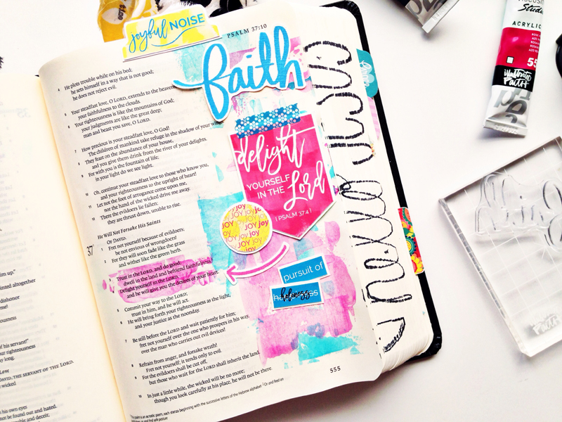 process video based on Psalm 37:4 and inspired by the Follow Your Arrow workshop and Joyful Noise printables