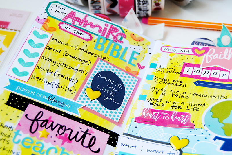 mixed media hybrid art faith journaling and listing by Elaine Davis | Lists by Faith featuring Cori Spieker