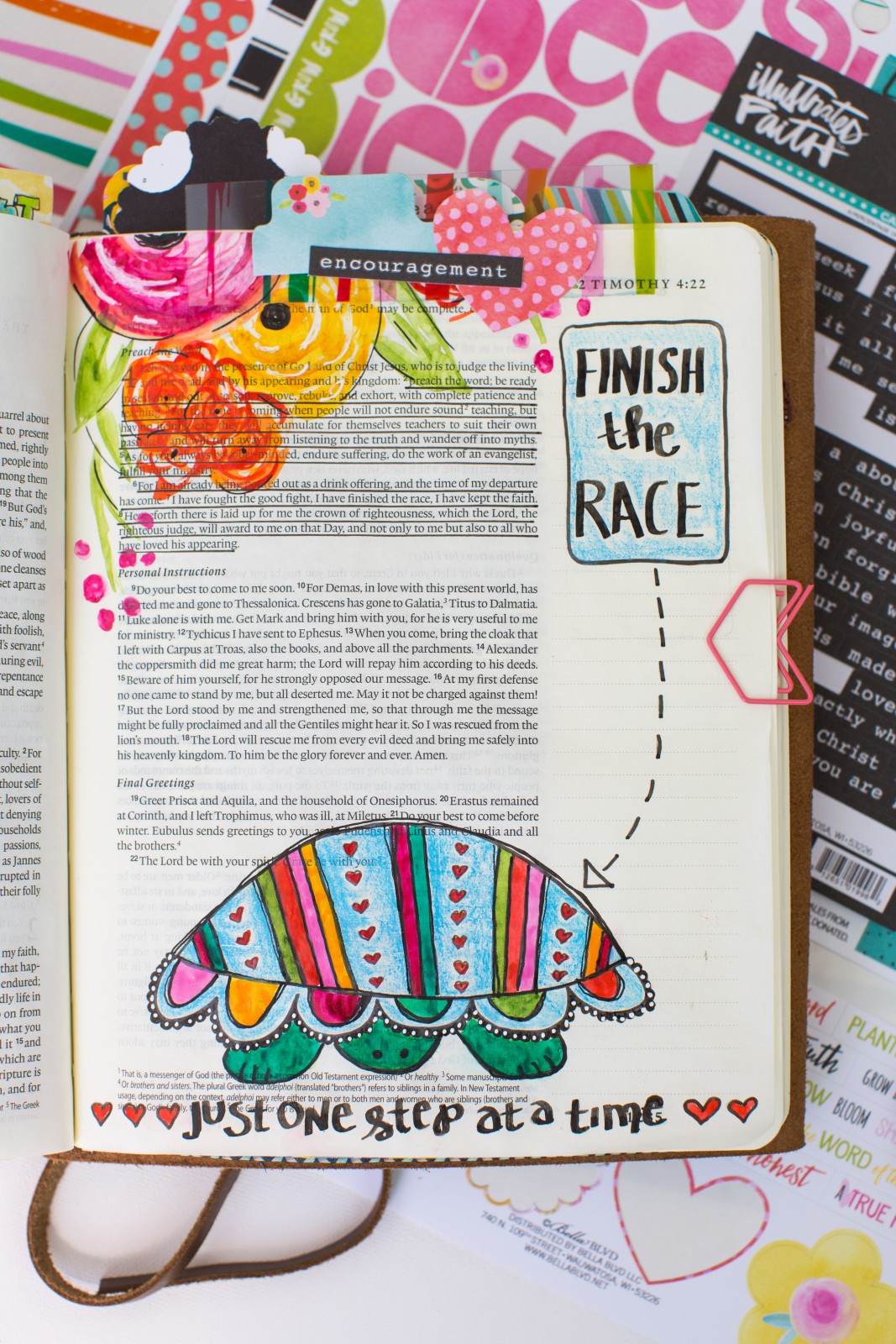 step by step drawing and watercolor process and tutorial for creating this tutorial and drawing inspiration from the She Blooms collection | Finish The Race - 2 Timothy 4:6 by Amy Bruce