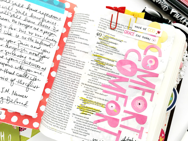 true comfort comes from the Lord | Journaling Bible | Bailey Jean Robert
