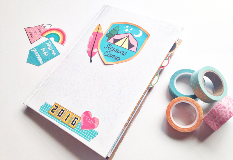 mixed media faith art journaling process video by Andrea Gray | Illustrated Faith Revival Camp: Ignite