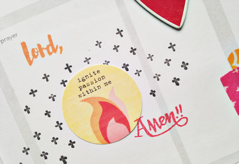 mixed media faith art journaling process video by Andrea Gray | Illustrated Faith Revival Camp: Ignite