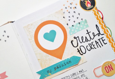 mixed media faith art journaling process video by Andrea Gray | Illustrated Faith Revival Camp: Ignite