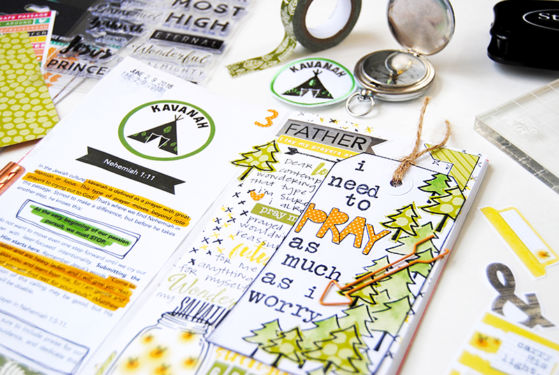 If I Prayed As Much As I Worry by Elaine Davis | Illustrated Faith Revival Camp: Kavanah | mixed media art journaling