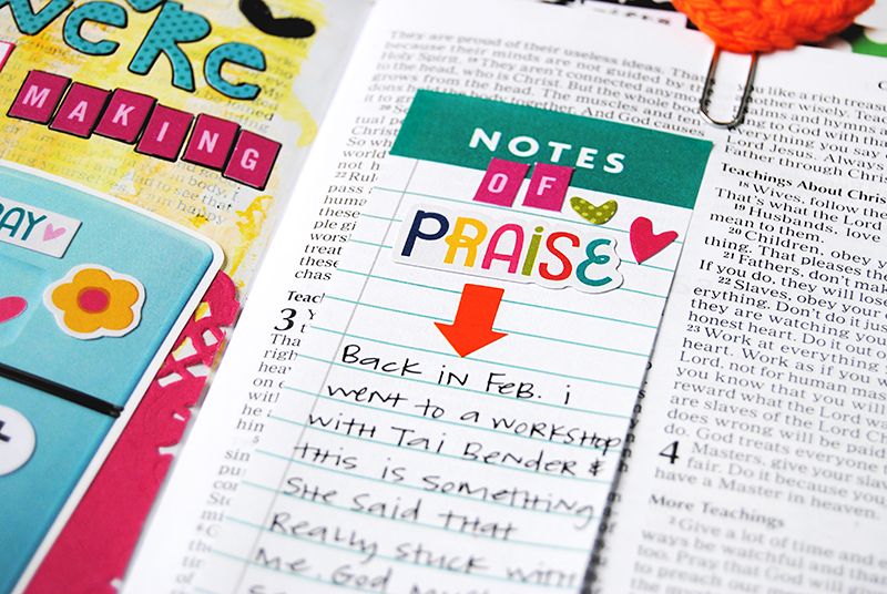 mixed media art Bible journaling by Elaine Davis | making art for God's refrigerator