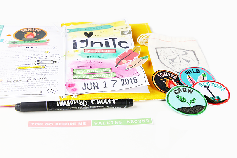 mixed media art faith journaling, Revival Camp Journal, Revival Camp Printables, Bible Journaling,  Gina Lideros, Ignite