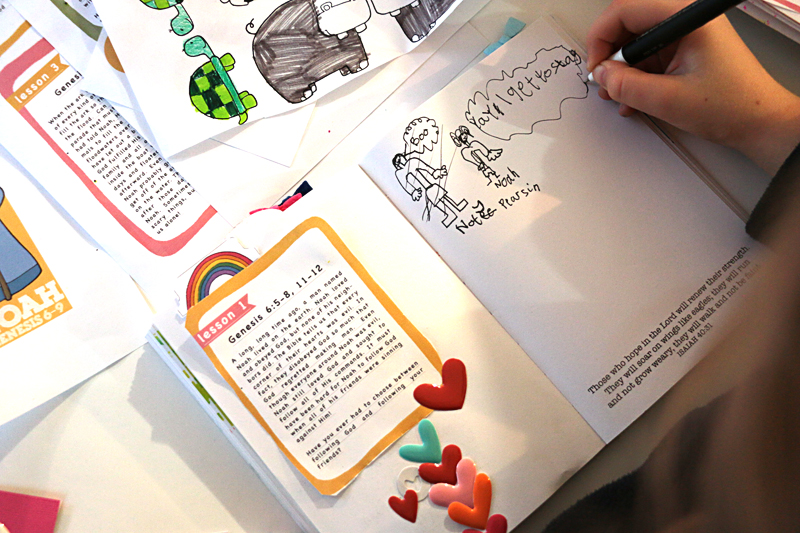 process video by Natalie Elphinstone and her kids | Illustrated Faith Kids Club - Noah