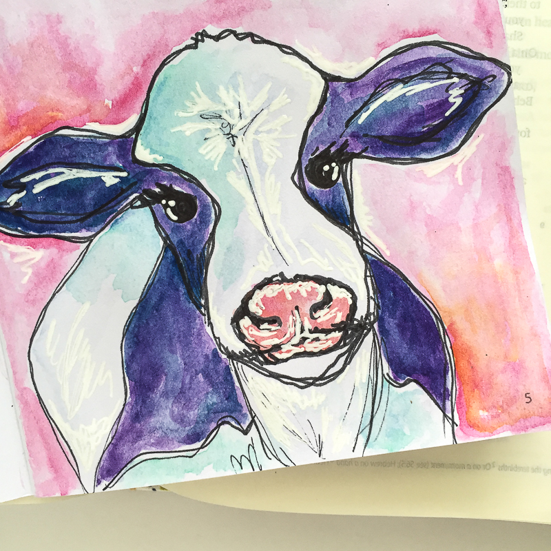 watercolor mixed media faith art journaling | Yes & Amen Devotional Kit featuring Junelle | count your blessings first thing in the morning.