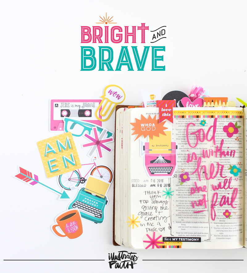 Illustrated Faith Bright and Brave collection by Bella Blvd - new summer 2016 release