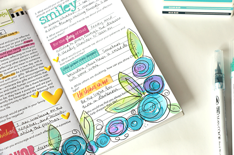 process video by Natalie Elphinstone completing the Illustrated Faith Blessings or Lessons Devotional