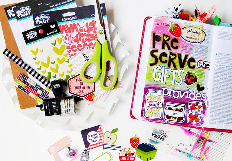 mixed media hybrid art Bible journaling by Elaine Davis | Print and Pray Shop | Better Together Collab | digital printables