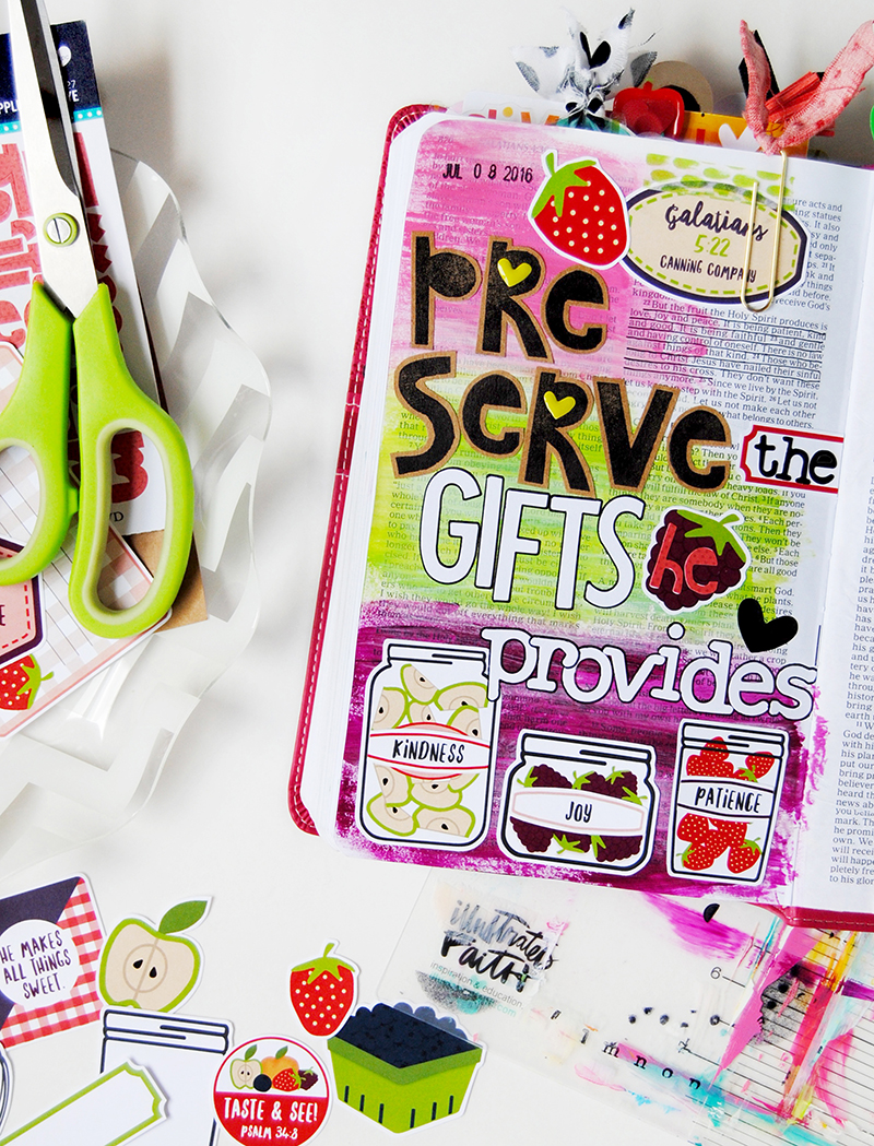 mixed media hybrid art Bible journaling by Elaine Davis | Print and Pray Shop | Better Together Collab | digital printables