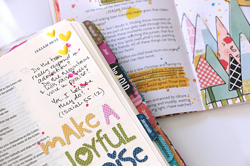 video tutorial - hybrid Bible journaling by Natalie Elphinstone | Make A Joyful Noise | Yes & Amen devotional