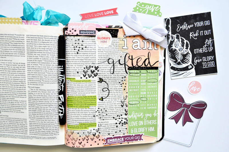 hybrid mixed media art journaling Bible entry by Leah Schumacher