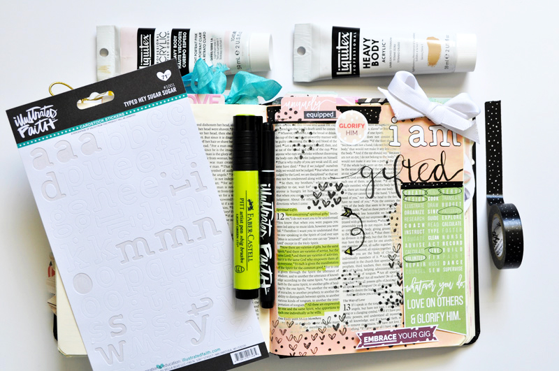 hybrid mixed media art journaling Bible entry by Leah Schumacher